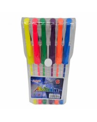 Gēla pildspalvas komplekts 6 krāsu Multicolor neona