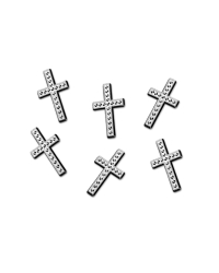 Embellishments Cross, silver, 27mm (1 pkt / 25 pc.)