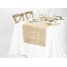 Jute table runner Merry Christmas, white, 50x250cm