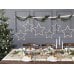 Jute table runner Merry Christmas, white, 50x250cm