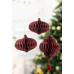 Paper honeycomb ornament Oval, deep red, 16x15cm