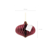 Paper honeycomb ornament Oval, deep red, 16x15cm