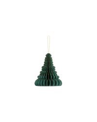 Paper honeycomb ornament Christmas tree, bottle green, 15cm