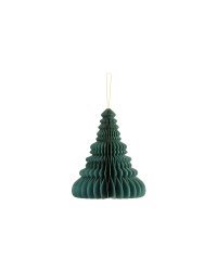 Paper honeycomb ornament Christmas tree, bottle green, 20cm