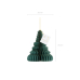 Paper honeycomb ornament Christmas tree, bottle green, 20cm