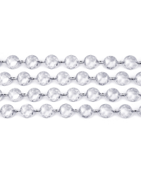 Crystal garland, colourless, 1m