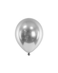 Glossy balloons 46 cm, silver (1 pkt / 5 pc.)