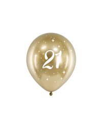 Glossy Balloons 30cm, 21, gold (1 pkt / 6 pc.)