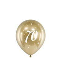 Glossy Balloons 30cm, 70, gold (1 pkt / 6 pc.)