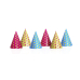 Party Hats Dots, mix, 16cm (1 pkt / 6 pc.)