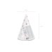 Party hats Dots, white, 16cm (1 pkt / 6 pc.)