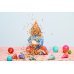 Party hats Dots, mix, 16cm (1 pkt / 6 pc.)