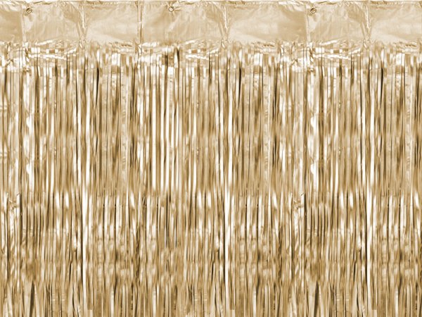 Party curtain, gold, 90x250cm