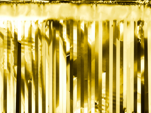 Party curtain, gold, 18.5 x 400cm