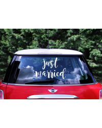 Wedding day car sticker - Just married, 33x45cm