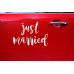 Wedding day car sticker - Just married, 33x45cm