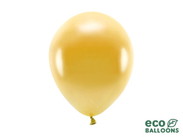 Eco Balloons 26cm metallic, gold (1 pkt / 10 pc.)