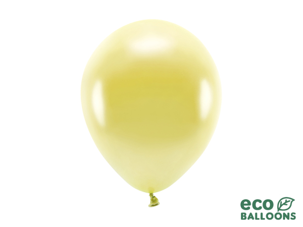 Eco Balloons 26cm metallic, light gold (1 pkt / 10 pc.)