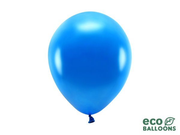 Eco Balloons 26cm metallic, navy blue (1 pkt / 10 pc.)