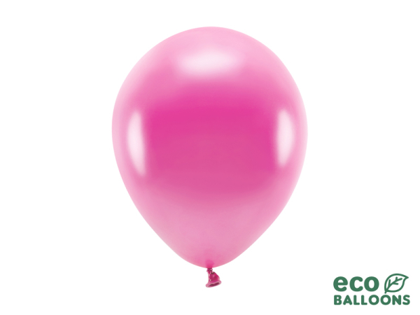 Eco Balloons 26cm metallic, fuchsia (1 pkt / 10 pc.)