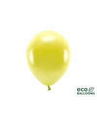 Eco Balloons 26cm metallic, yellow (1 pkt / 10 pc.)