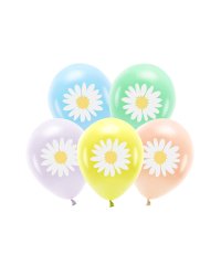 Eco Balloons 26 cm, Daisy, mix (1 pkt / 5 pc.)