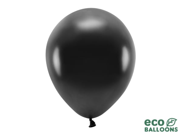 Eco Balloons 30cm metallic, black (1 pkt / 100 pc.)