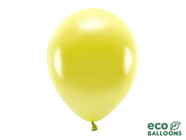 Eco Balloons 30cm metallic, yellow (1 pkt / 100 pc.)