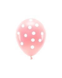 Pastel Eco Balloons 33 cm, Dots, light pink (1 pkt / 6 pc.)