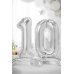 Standing foil balloon Number ''1'', 70cm, silver