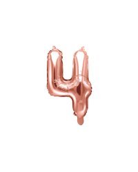 Foil Balloon Number ''4'', 35cm, rose gold