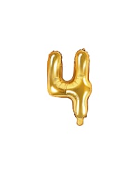 Foil Balloon Number ''4'', 35cm, gold