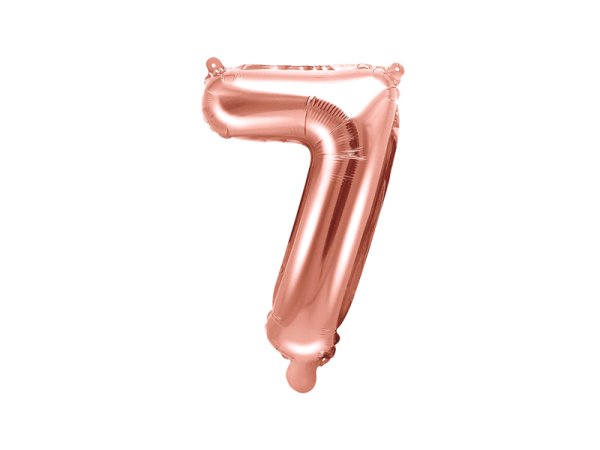 Foil Balloon Number ''7'', 35cm, rose gold