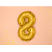 Foil Balloon Number ''8'', 35cm, gold