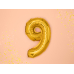 Foil Balloon Number ''9'', 35cm, gold