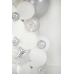 Foil balloons Stars, 12cm, silver (1 pkt / 25 pc.)