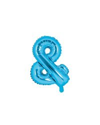 Foil Balloon &, 35cm, blue