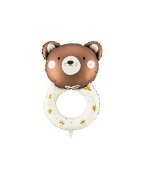 Foil balloon Teddy rattle, 61x88 cm, mix