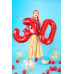 Foil Balloon Number ''0'', 86cm, red