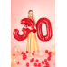 Foil Balloon Number ''0'', 86cm, red