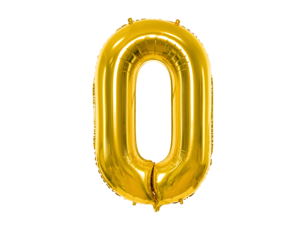 Foil Balloon Number ''0'', 86cm, gold