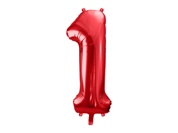 Foil Balloon Number ''1'', 86cm, red