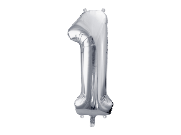 Foil Balloon Number ''1'', 86cm, silver