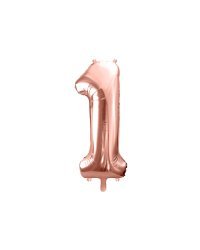 Foil Balloon Number ''1'', 86cm, rose gold