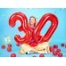 Foil Balloon Number ''2'', 86cm, red