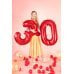 Foil Balloon Number ''2'', 86cm, red