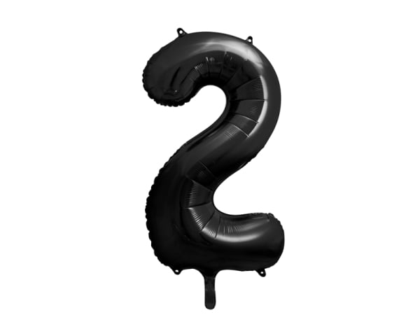 Foil Balloon Number ''2'', 86cm, black