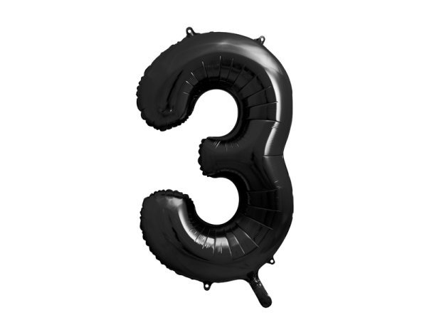 Foil Balloon Number ''3'', 86cm, black