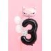 Foil Balloon Number ''3'', 86cm, black