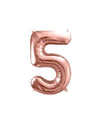 Foil Balloon Number ''5'', 86cm, rose gold